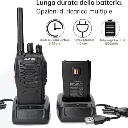 2X Walkie Talkie Pro + Giacca Tattica StormGuard