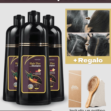 Meidu 3 in 1 Capelli Grigi 💧 Shampoo, Balsamo e Nutrizione