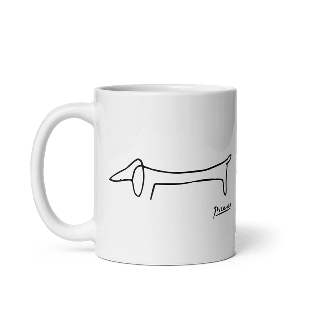 Pablo Picasso Dachshund Dog (Lump) Artwork Mug-0