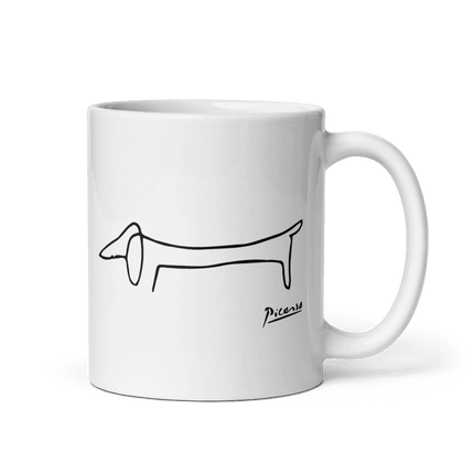 Pablo Picasso Dachshund Dog (Lump) Artwork Mug-2