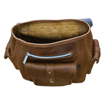 Men's Leather Tannery Backpack - Tan-4